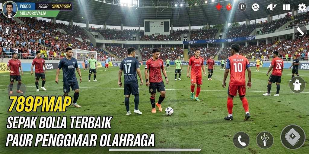 Tangkapan layar 789RP menampilkan aksi mendebarkan di lapangan sepak bola.