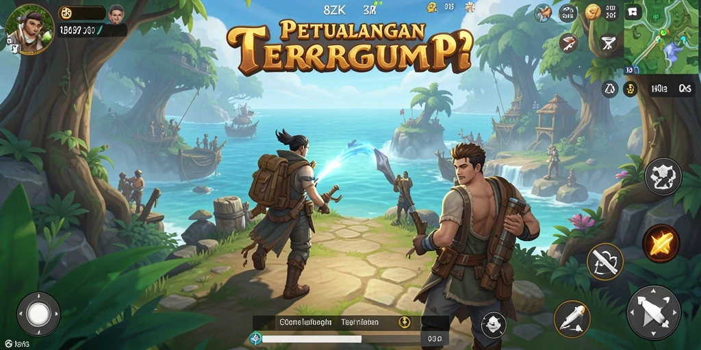 Tangkapan layar utama 8ZK menampilkan gameplay eksplorasi yang mendalam.