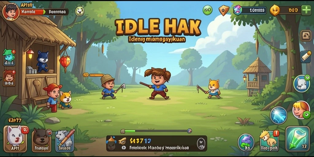 Tampilan gameplay API77 yang menarik saat bermain Idle.