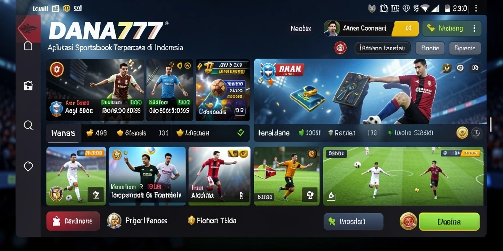 Tampilan gameplay DANA777 yang menarik dengan berbagai opsi taruhan olahraga.