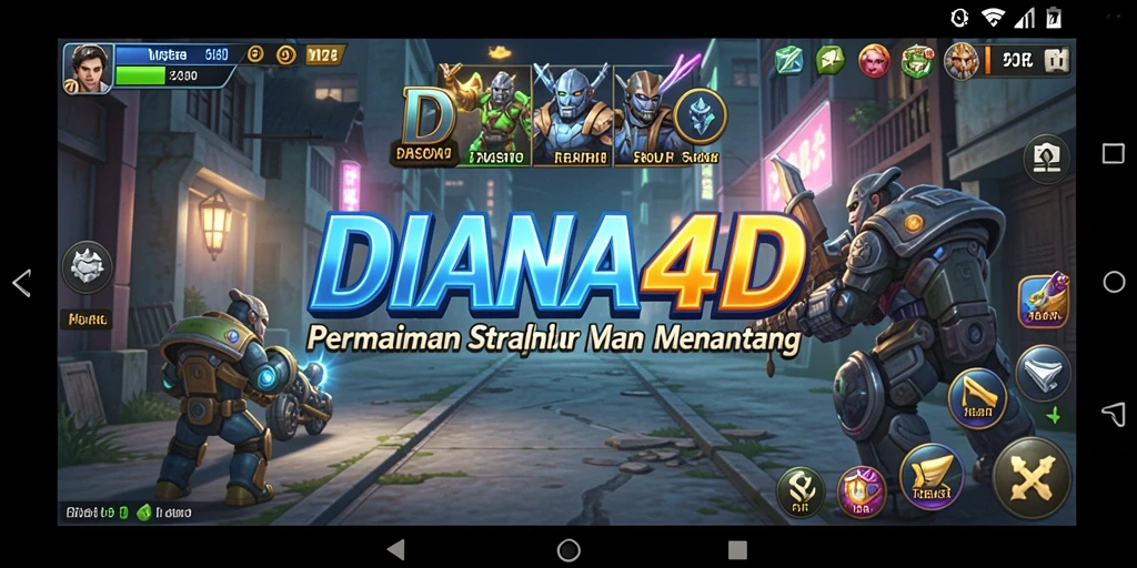 Tangkapan layar gameplay DIANA4D yang menampilkan aksi strategis.