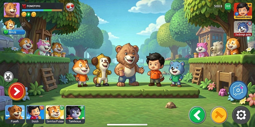 Tampilan gameplay puzzle FOMOTOTO yang menantang dan menarik.
