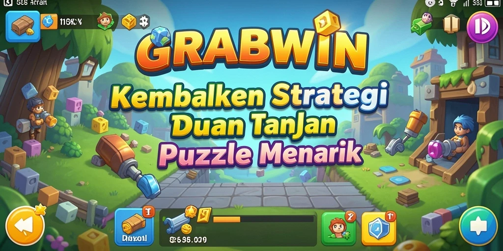 Tampilan gameplay menantang dari GRABWIN dengan berbagai teka-teki menarik.
