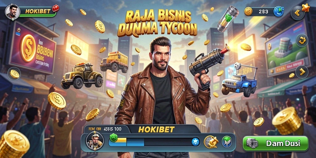 Tampilan menarik dari gameplay Tycoon HOKIBET yang menantang.