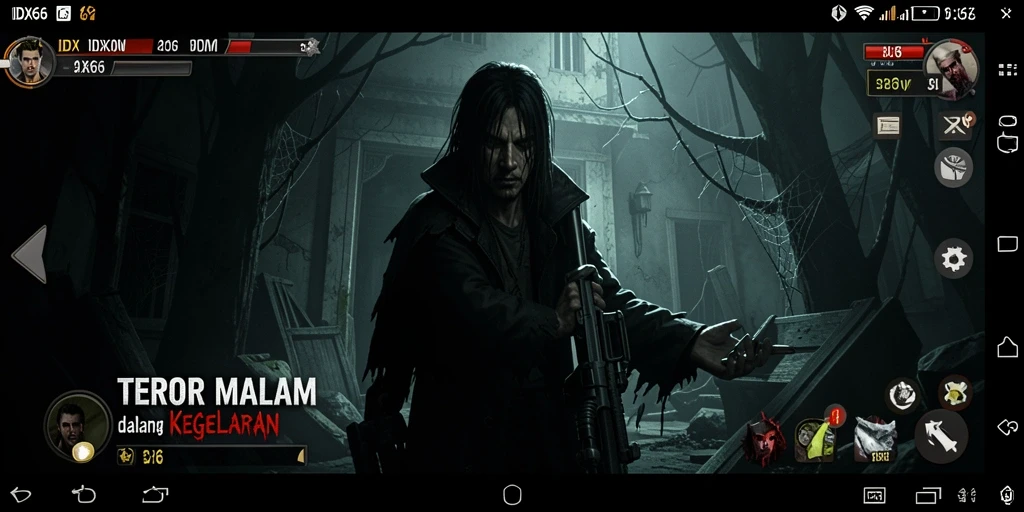 Tangkapan layar menampilkan aksi mendebarkan dalam game Horror IDX66.