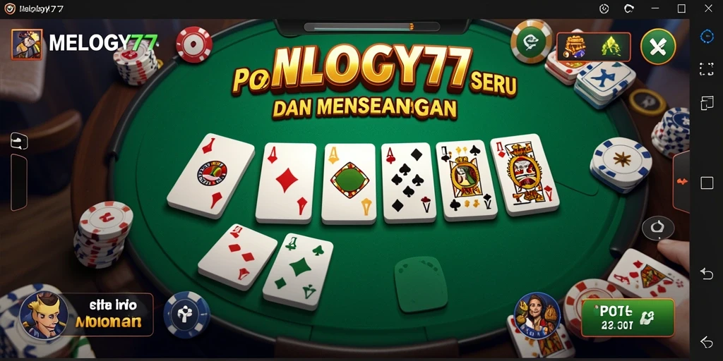 Tampilan gameplay seru dalam permainan Domino MELODY77.