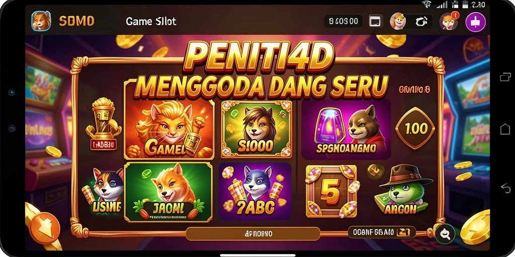 Tampilan menawan dari gameplay PENITI4D yang menampilkan simbol Slot.