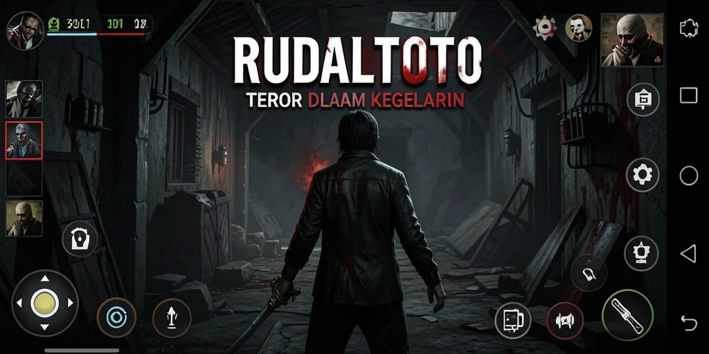 Menggambarkan suasana kegelapan penuh teror di RUDALTOTO.