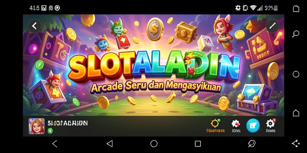 Tangkapan layar utama dari SLOTALADIN yang menunjukkan aksi gameplay Arcade yang seru.
