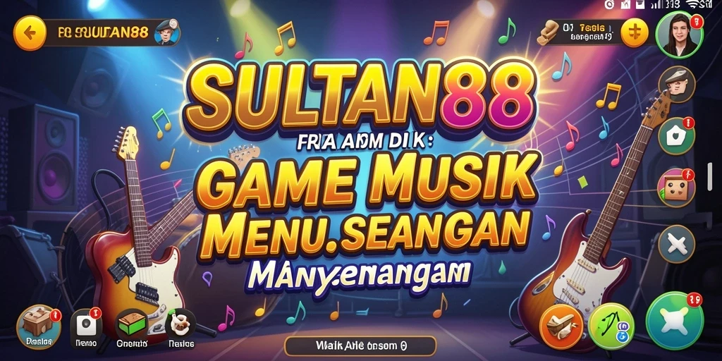 Tampilan gameplay seru dengan berbagai lagu musik.