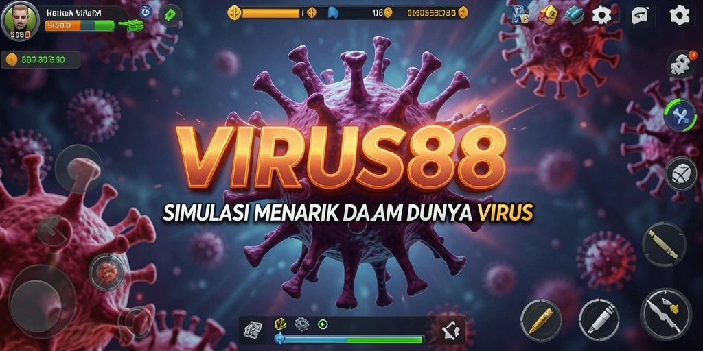Tampilan gameplay VIRUS88 yang menegangkan dan strategis.